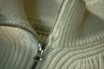 Mvelli Knitted 1/4 Zip Ivory