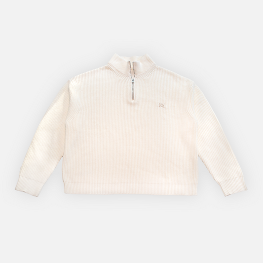 Mvelli Knitted 1/4 Zip Ivory